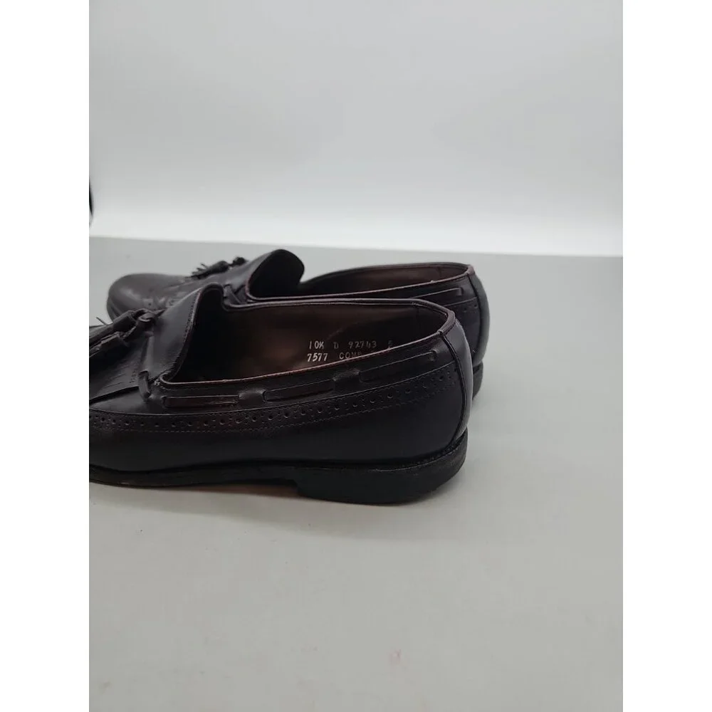 Allen Edmonds Arlington Burgundy Wingtip Brouge Kiltie Tassel Loafers‎ Mens 10.5